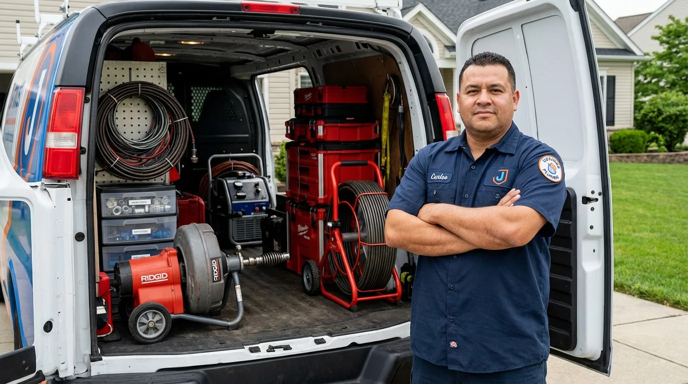 Professional drain cleaning equipment and Johns Plumbing LLC plumber in Hayden